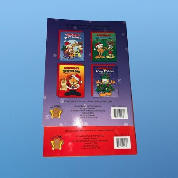 2 NEW 2003 Garfield Happy Holidaze Festival Fun Coloring Books Unused - Picture 5 of 6